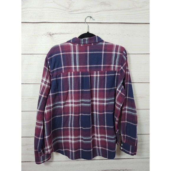 Universal Thread Women's Blue Plaid Long Sleeve Button Down Shirts Size XXL - Picture 2 of 6